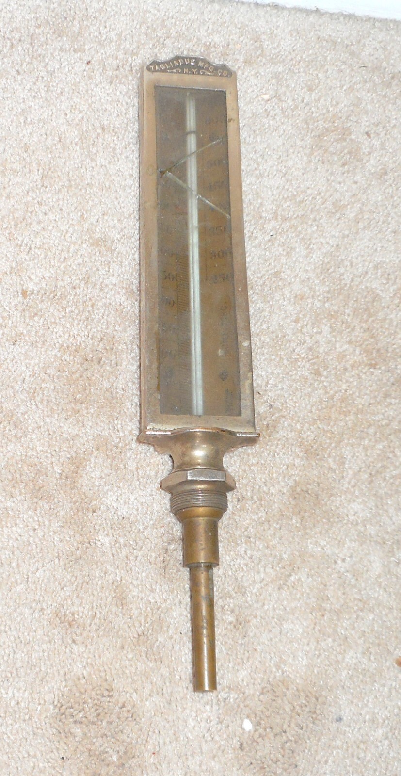 Antique Tagliabue Mfg Co NY Vertical Industrial Gage Gauge Factory