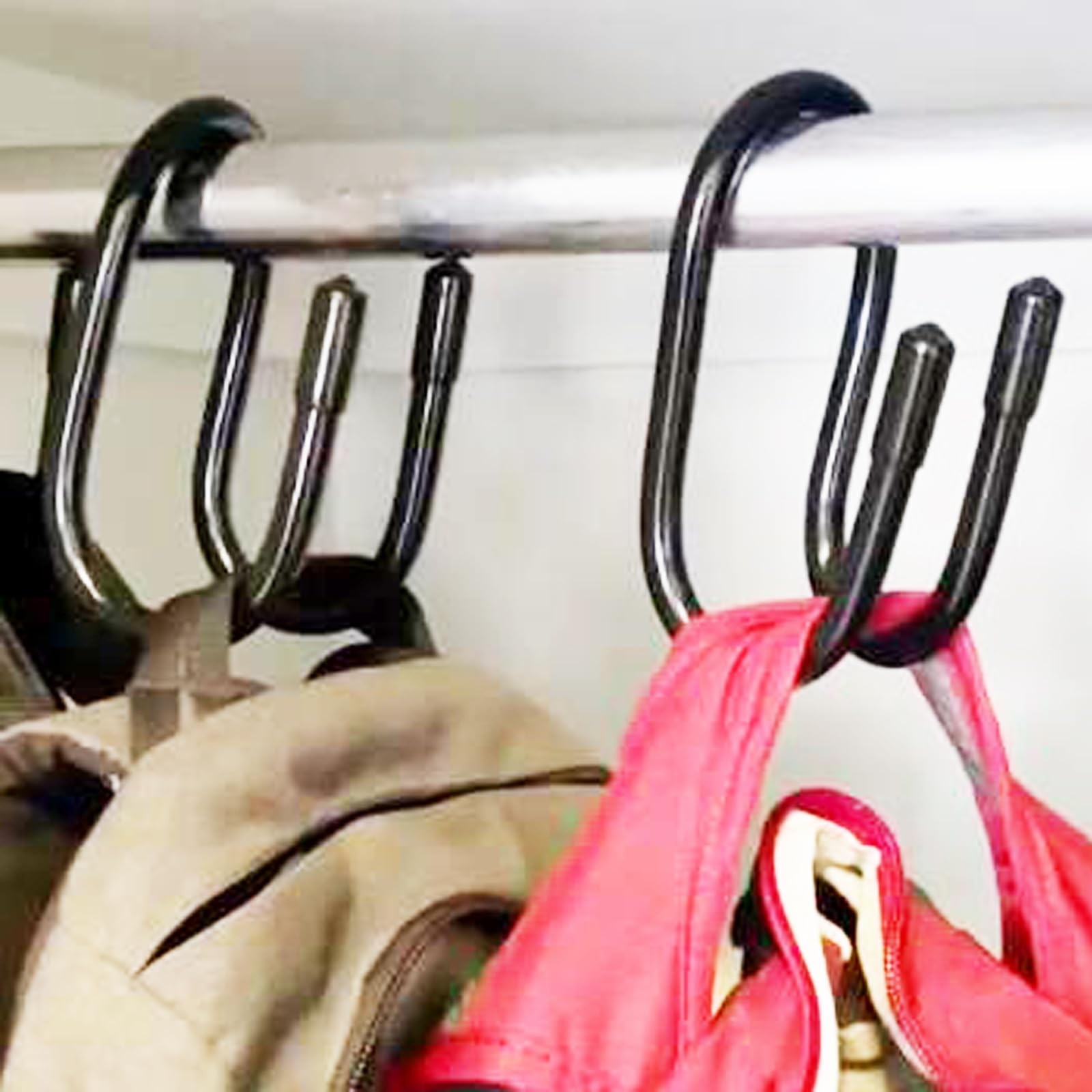 2 Pack Backpack Hanger for Closet, Strong Bag Hanger Purse Organizer Hooks Large