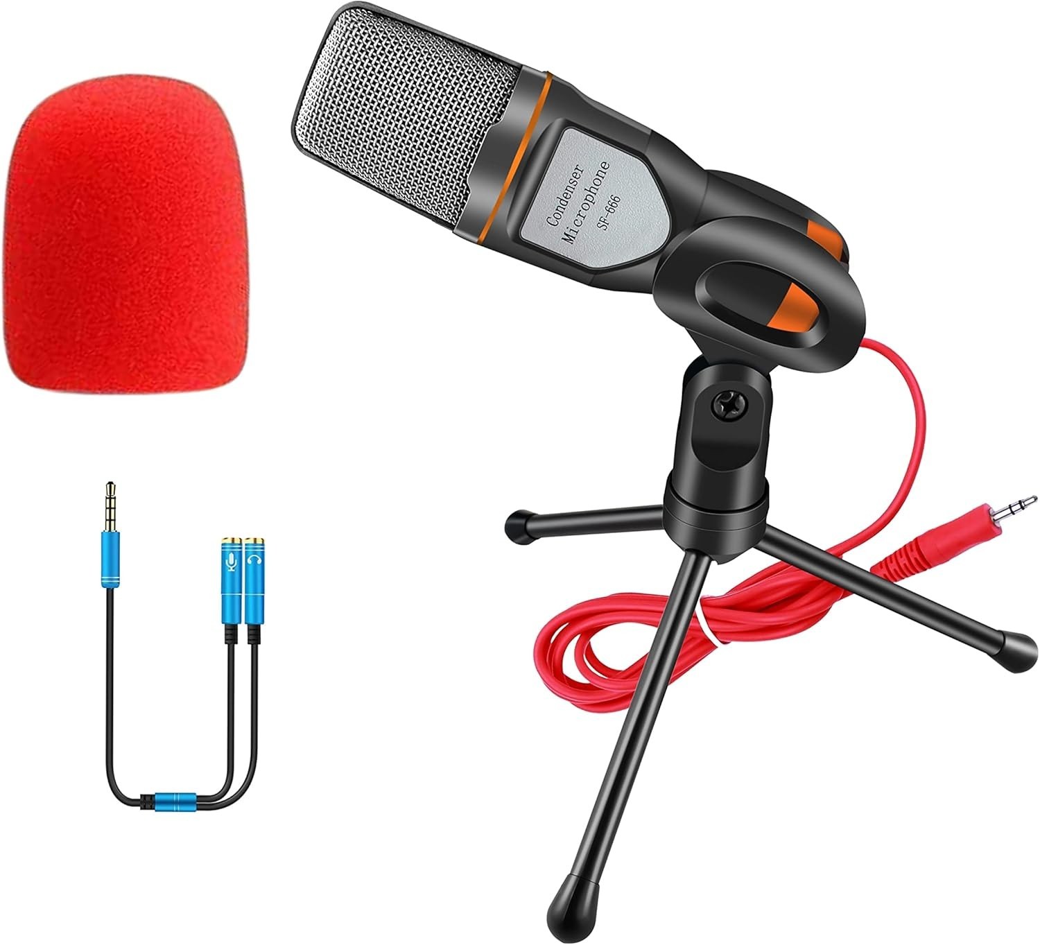 Condenser Microphone with Desktop Stand - Perfect for Gaming & Streaming
