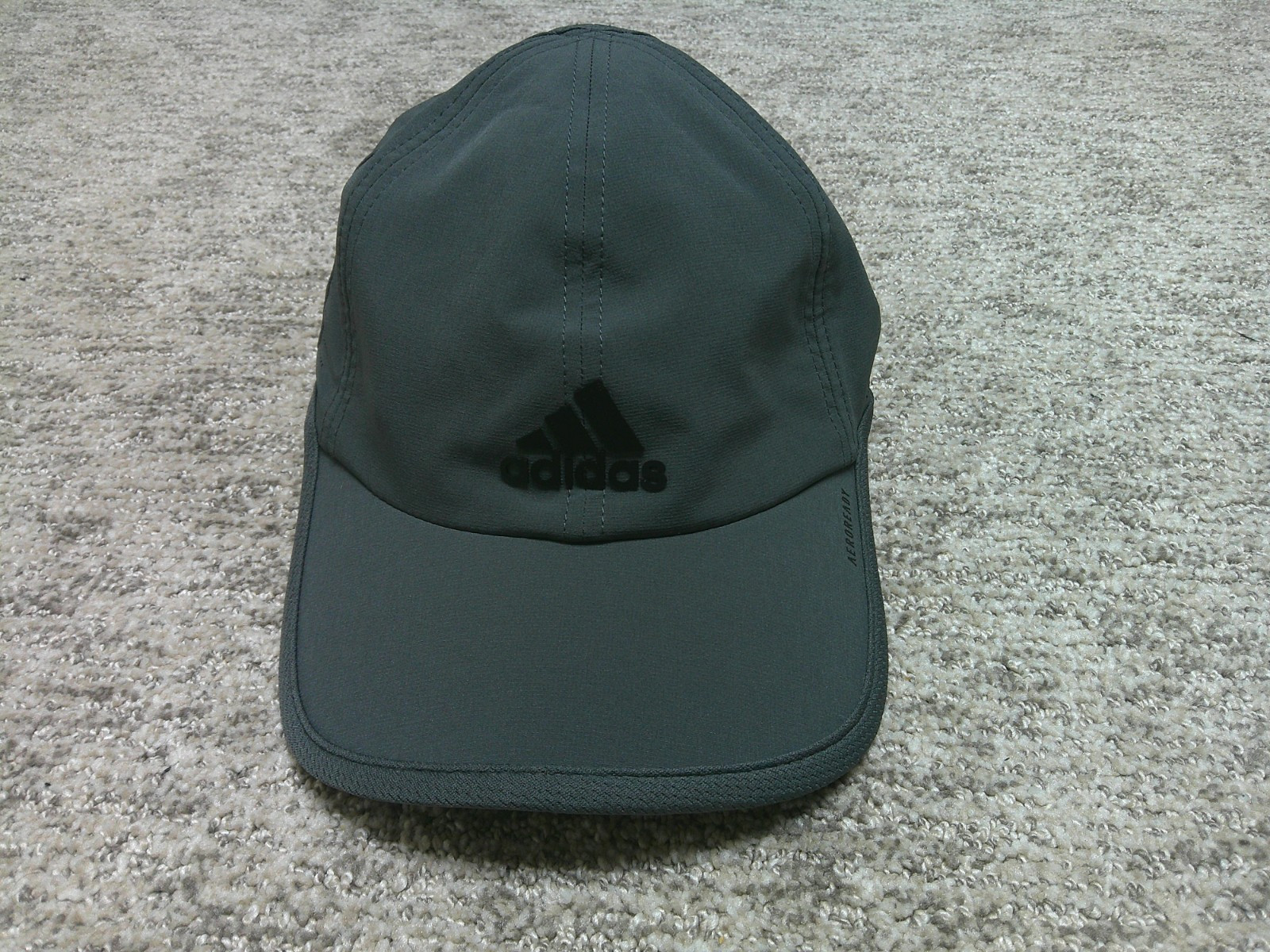 Adidas Aeroready Adult OS Running Adjustable Strapback Cap Gray
