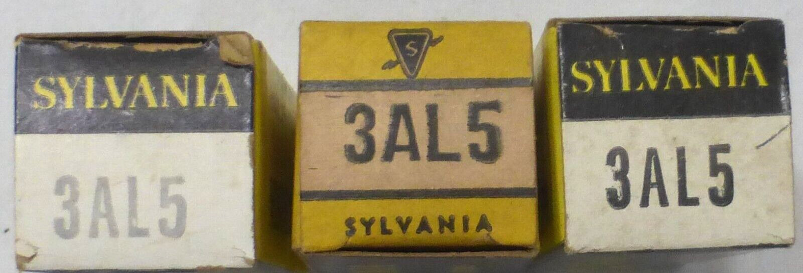 Lot of (3) SYLVANIA 3AL5 Vacuum Tubes, "NEW-Old Stock"