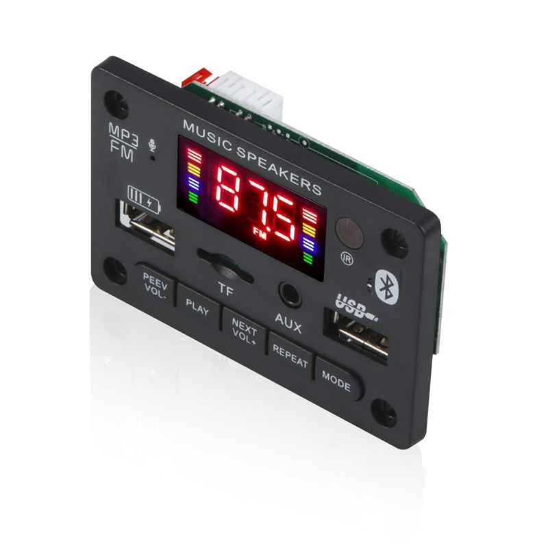 Wireless Bluetooth 5.0 MP3 Decoding Board Module Car Stereo With Remote Control