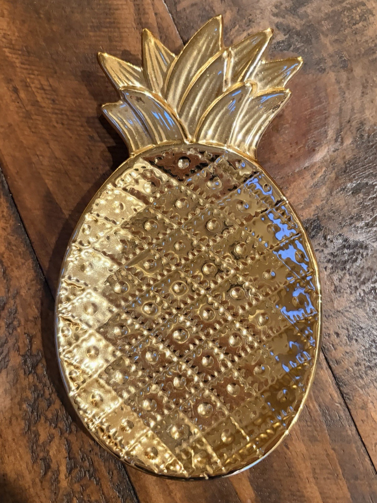 Shiraleah Pineapple Trinket Dish Color Gold