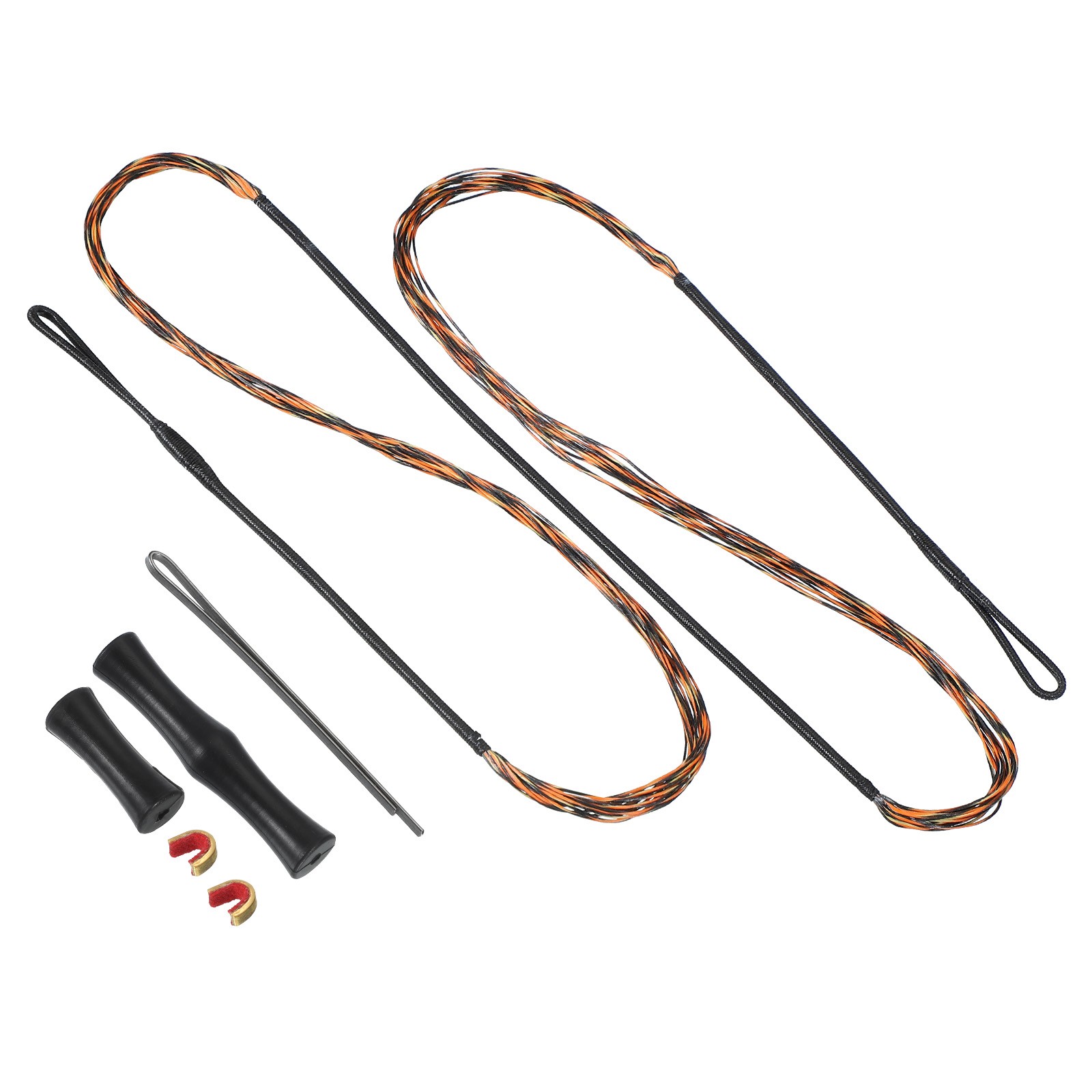 16 Strands Bow String Replacement for AMO 52" Recurve Bow String Black-Brown