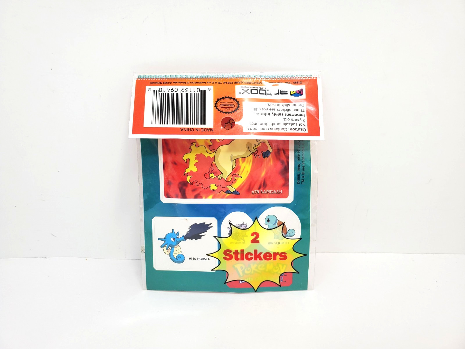 Vintage Sealed 1998 Pokemon Nintendo Super-Size Stickers 09410 RARE