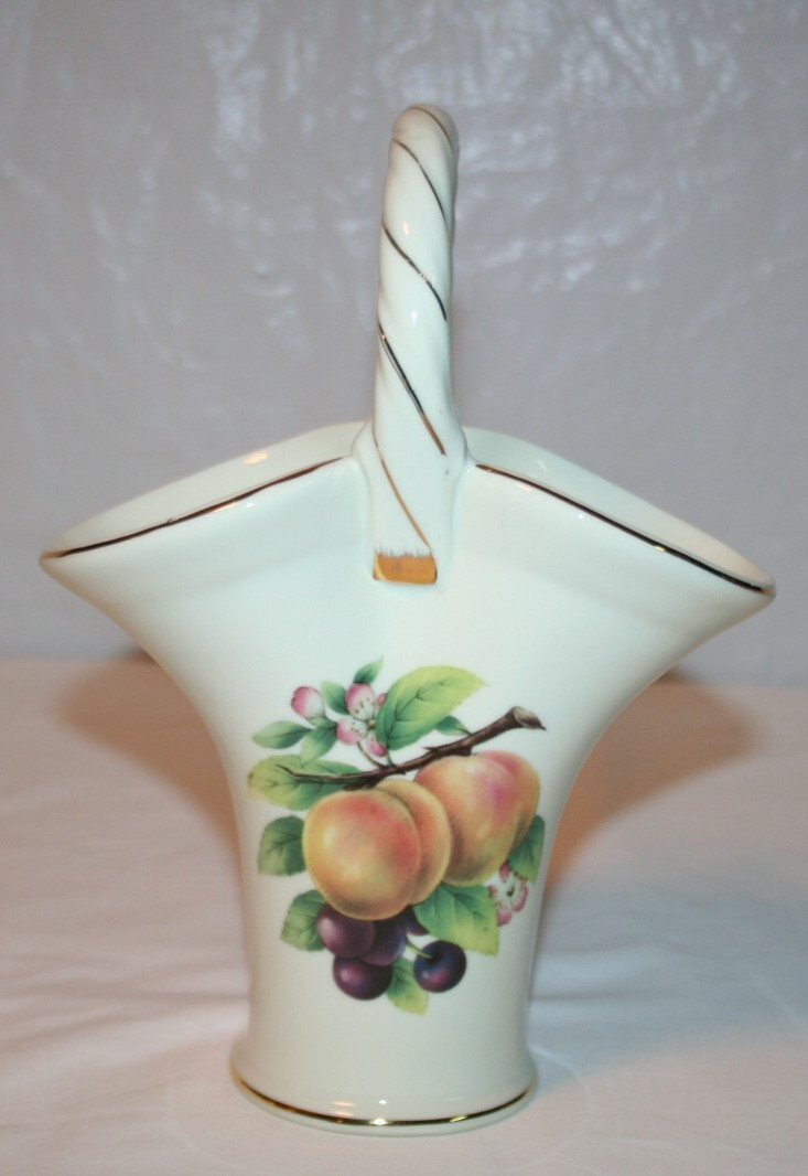 Formalities "Fruit" Handled Basket Vase Baum Brothers