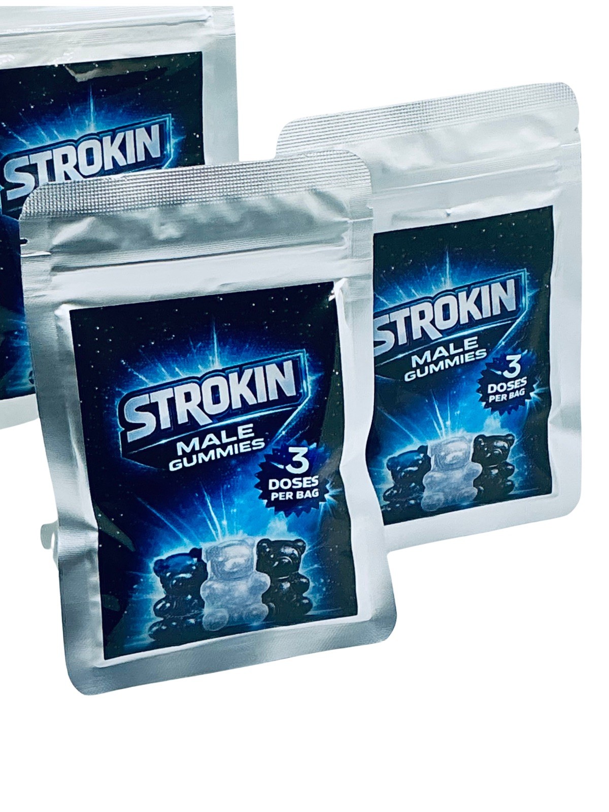 Male Enhancement Gummies for Men Energy Support 2 Pack Performance STROKIN