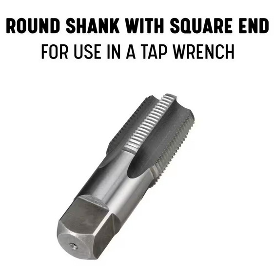 1/2 in. NPT Pipe Tap & 23/32 in. HSS Drill Bit Set Threading Tool 2pc