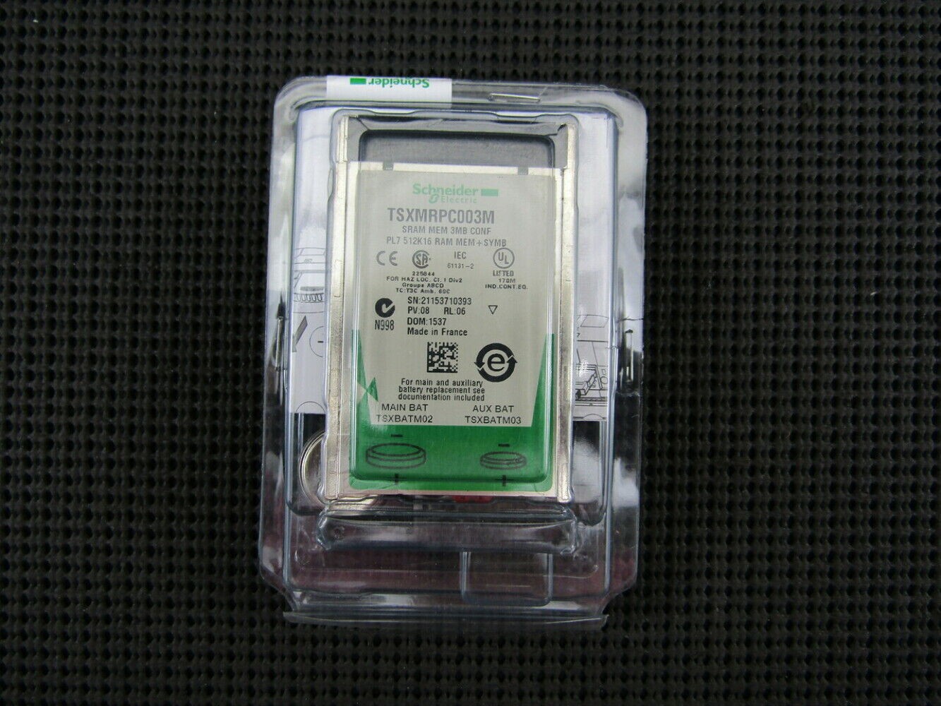 Schneider Modicon TSXMRPC003M Configurable SRAM Memory Extension 192-3072 KB App