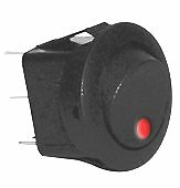 SPST ILLUMINATED "RED LED" ROCKER SWITCH 12VDC