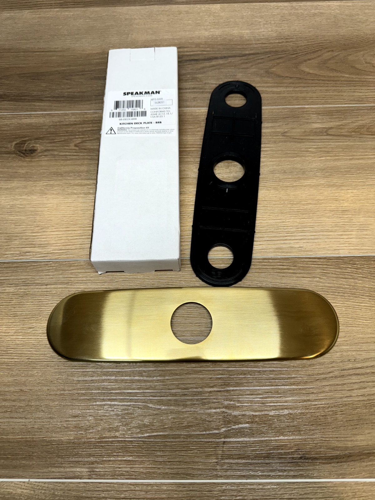 Speakman SB-DECK-BRB 10-1/2" Escutcheon Plate, Aged Brass