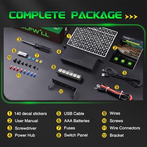Wireless Switch Panel, 164 Ft Remote with 4 Control Modes - Memory - 6 Gang