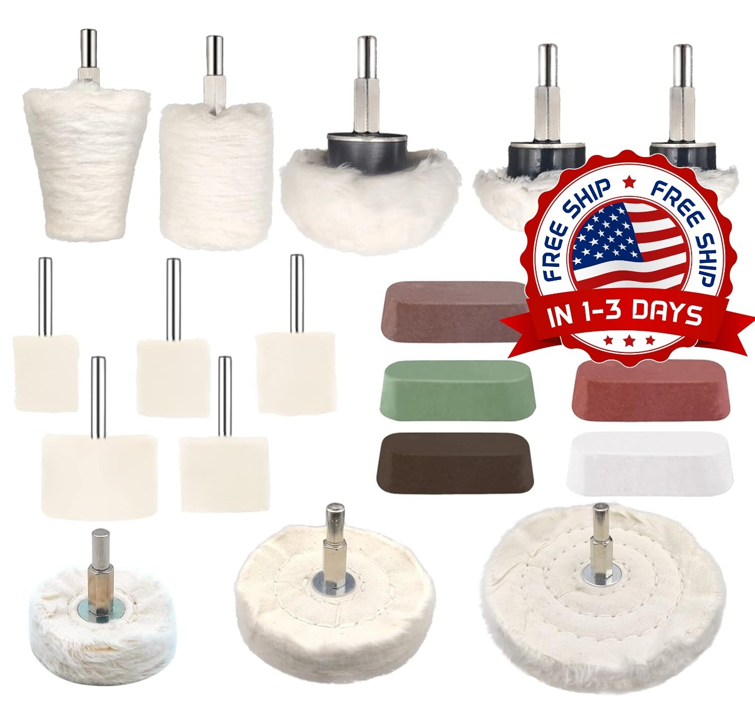 Disco de pulido para aluminio acero inoxidable cromo metal y cerámica US NUEVO