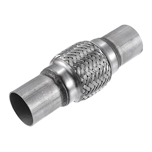 Universal 1.85" x 2" W/Ends 7.95" Long Exhaust Flex Pipe Stainless Steel