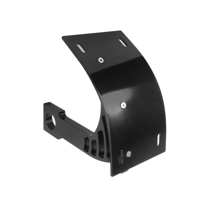 Motorcycle Curved Vertical Side Mount License Plate Bracket For Harley Black