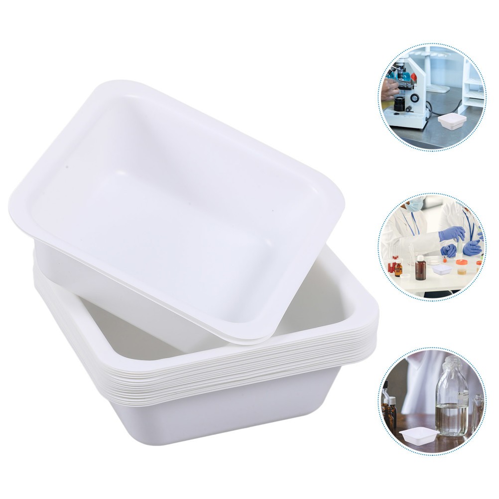 20 Pcs Measuring Weigh Boat Lab Plastic Boats Sample Weighing Trays