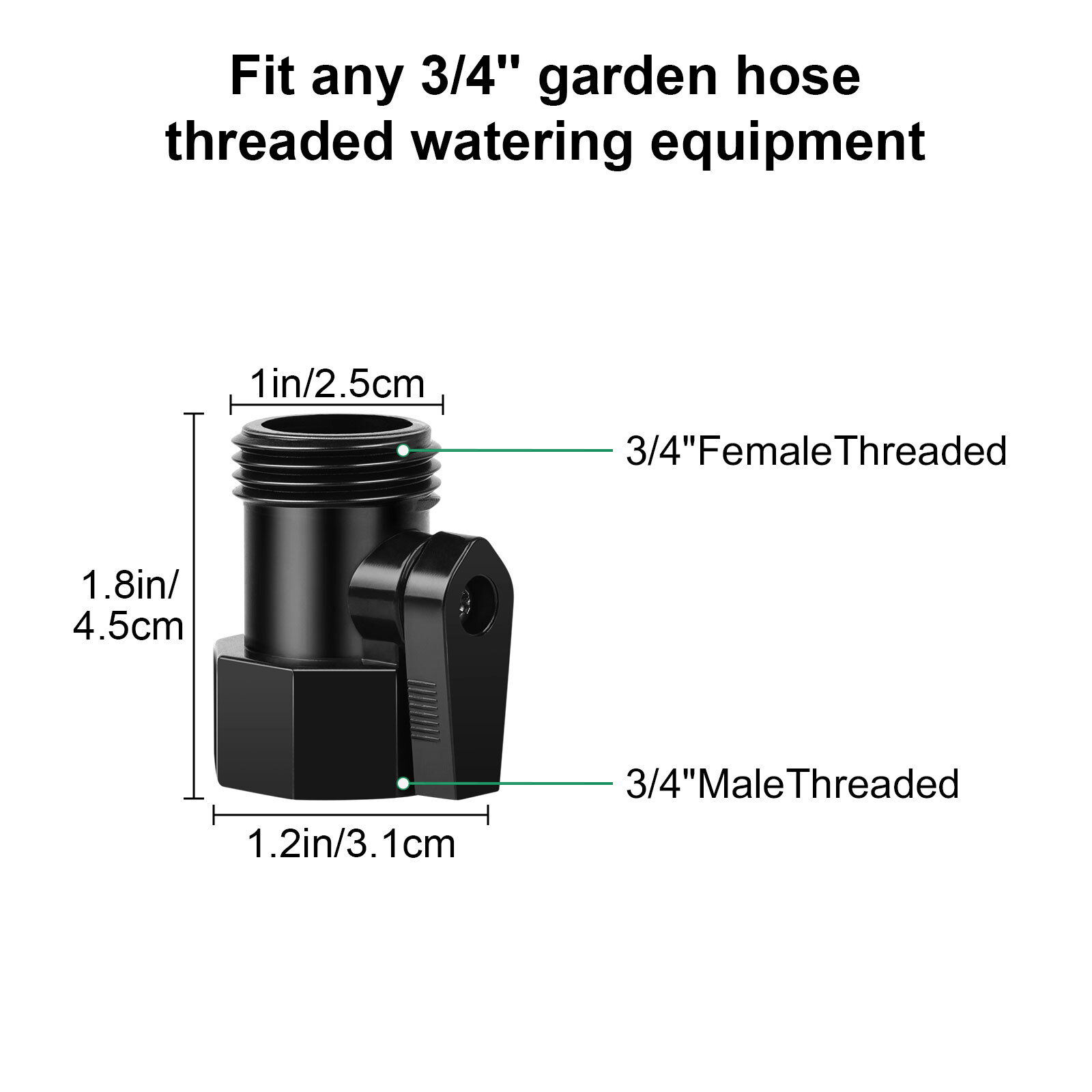 8pcs 3/4'' Stop Valves Quick Connect ABS Control Value