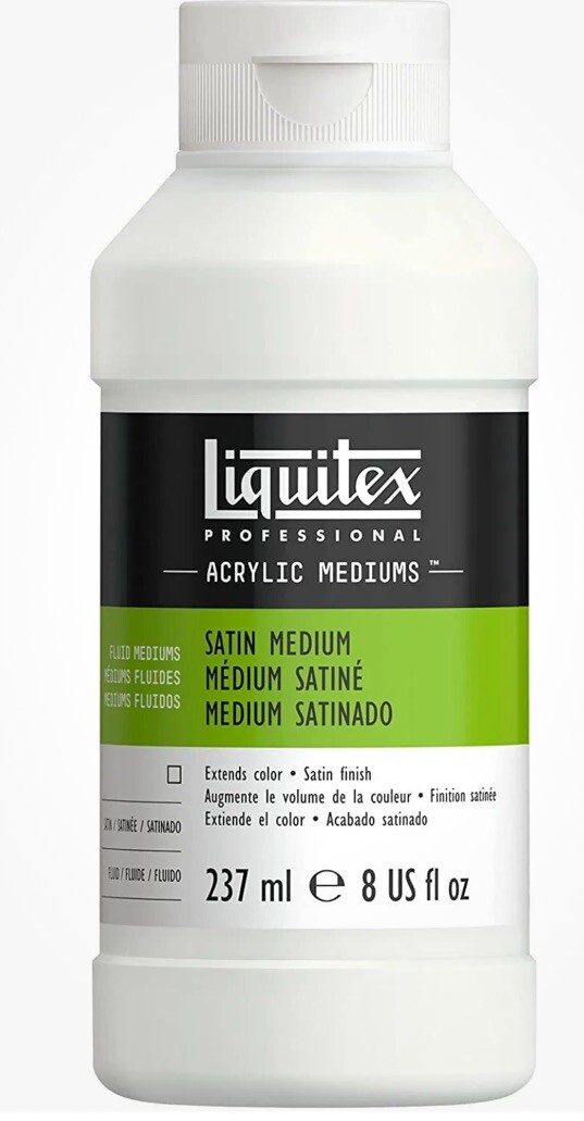 Liquitex Acrylic Meidums 8108 - Satin Medium - 8oz Lowers Viscosity Extends Colo