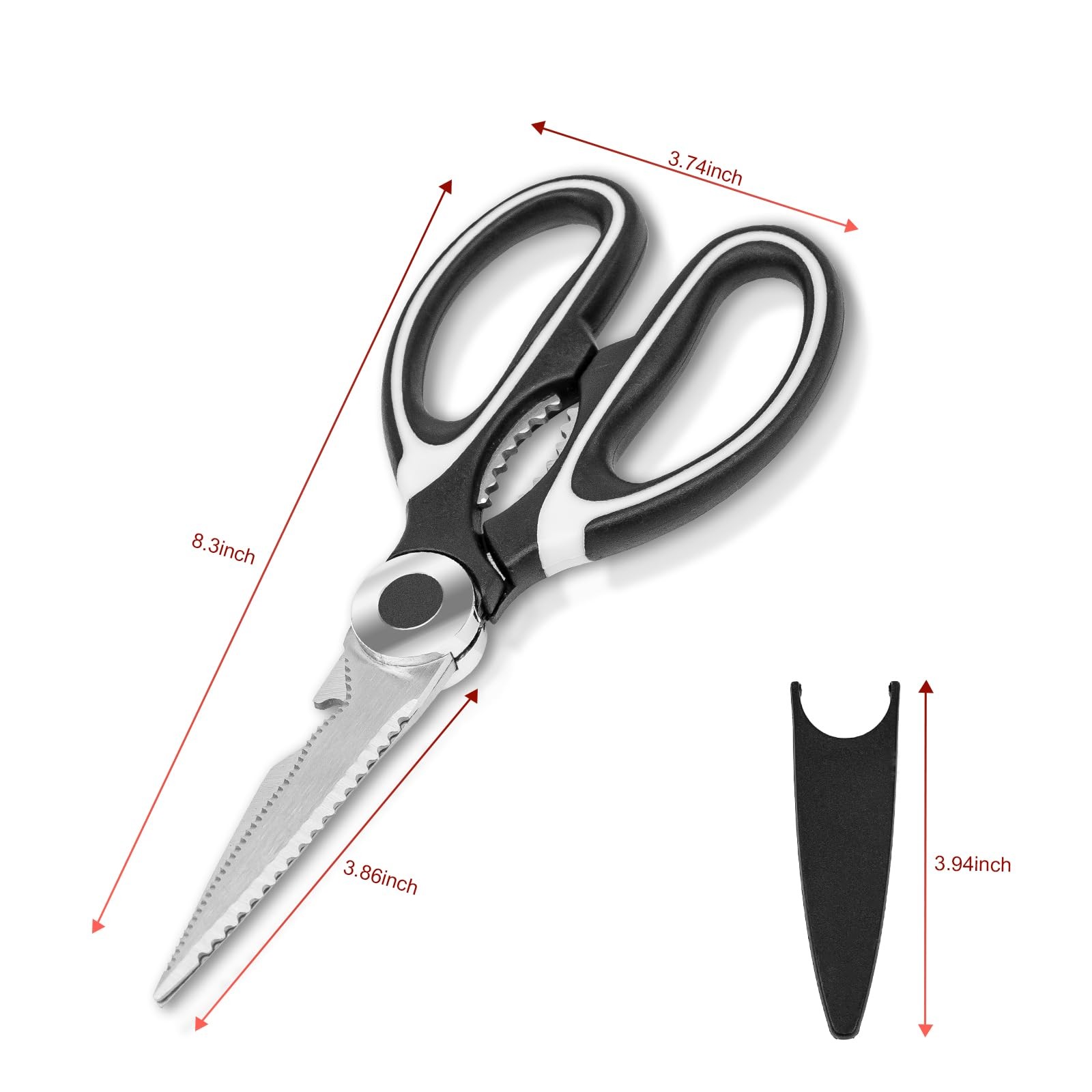 SZHLUX 2-Pack Kitchen Scissors Heavy Duty, Premium Sharp Kitchen Shears for F...