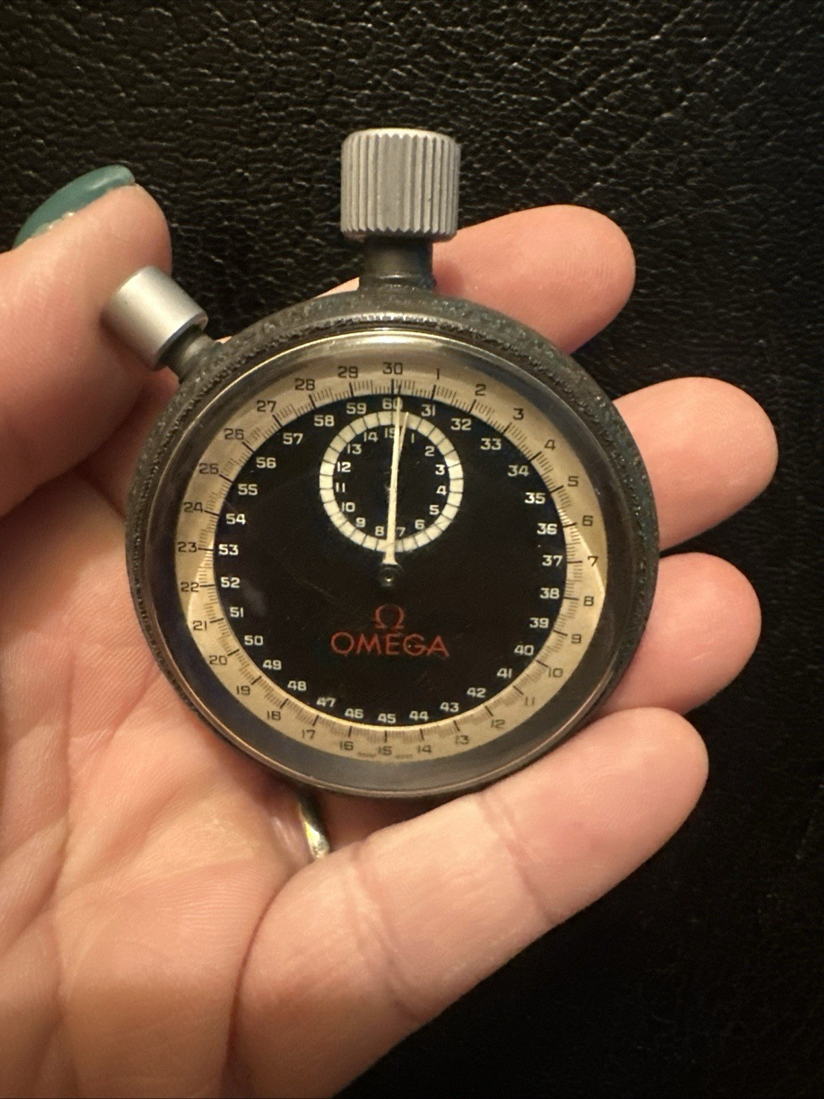 Rare! Vintage 1972 OMEGA Mechanical Stopwatch TEAC Hand Winding Swiss Made #2297