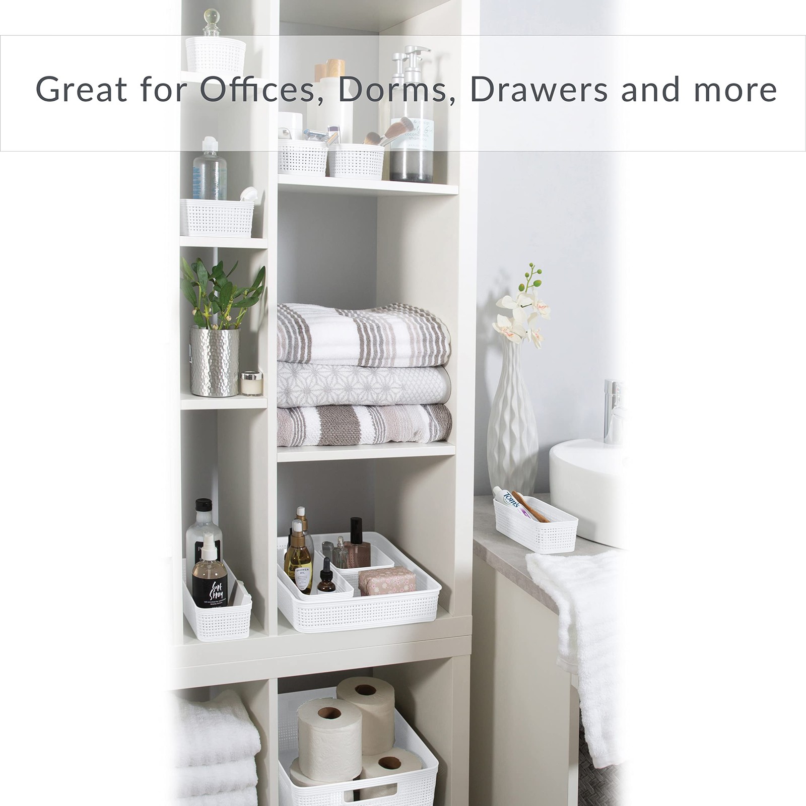 6 Piece Organizing Set | Multiple Size Bins | Multipurpose | Office | Desk | ...