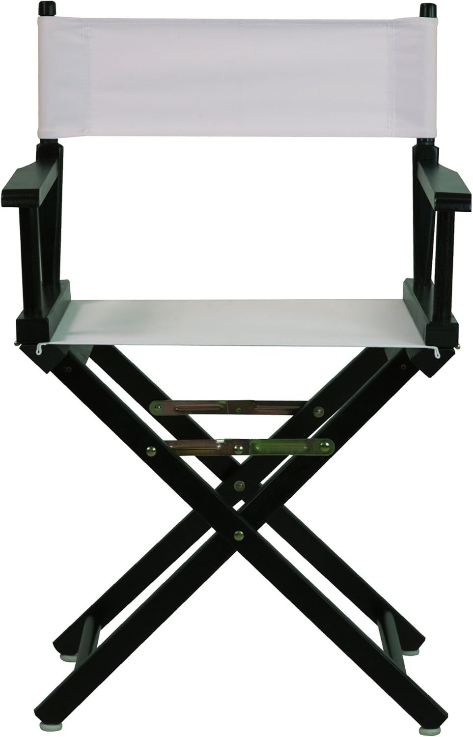 18" Director's Chair Black Frame W/ White Canvas