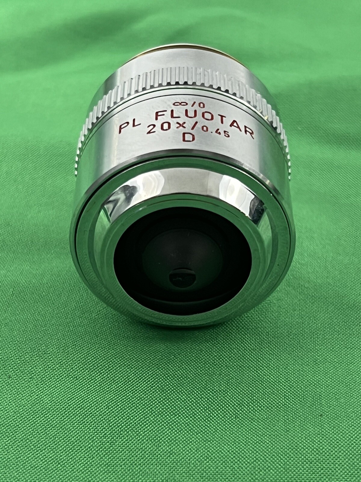 Leitz Wetzlar Germany PL FLUOTAR 20 X / 0.45 D Microscope Objective Part 567016
