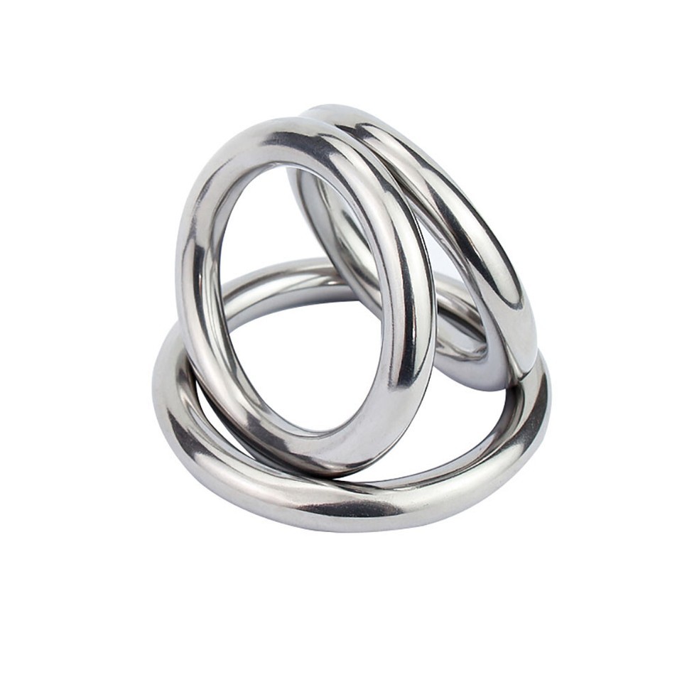304 Stainless Steel Round Rings Heavy Duty Solid Metal O Ring Welded Smooth