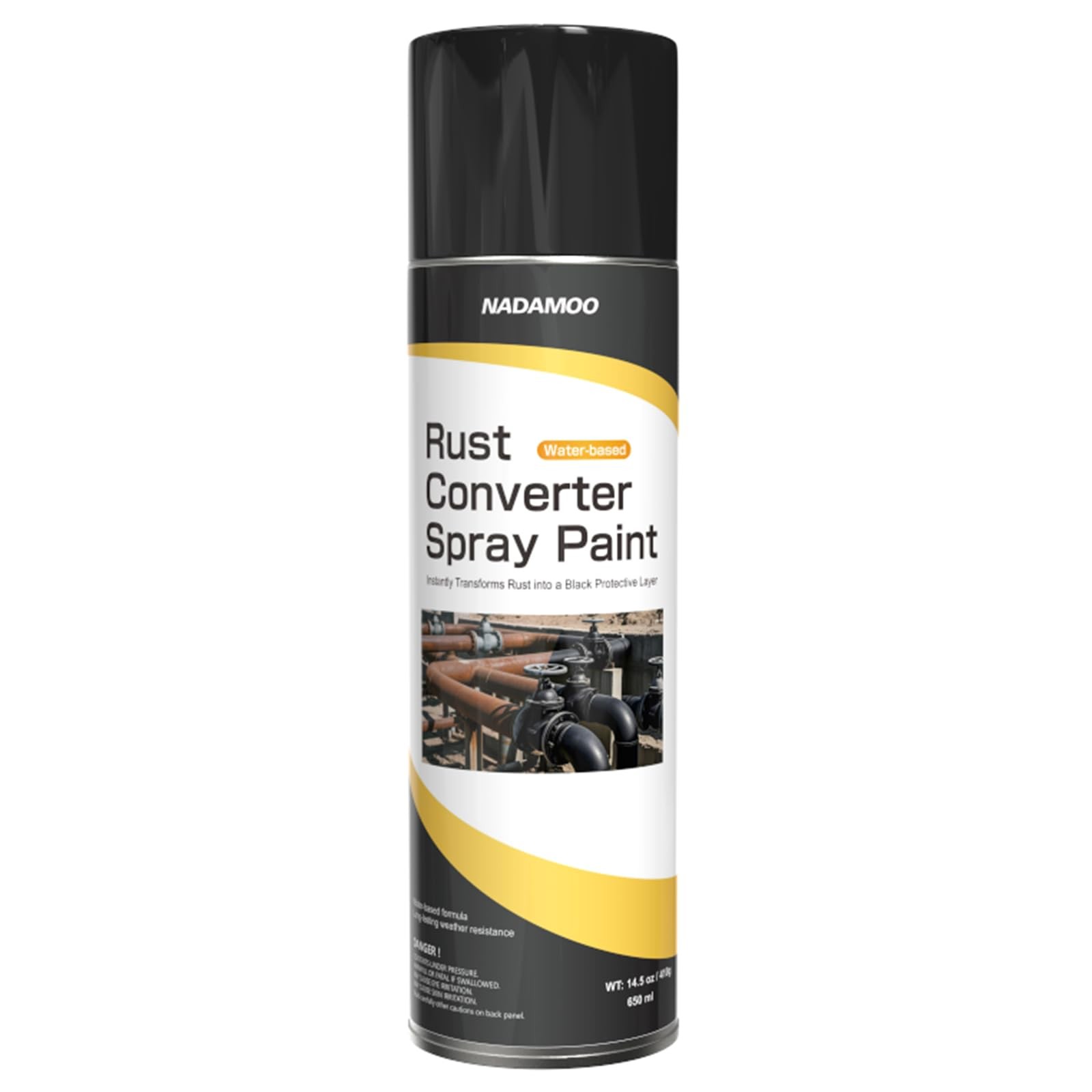 NADAMOO Rust Coverter Spray Paint, Black, 1 Can