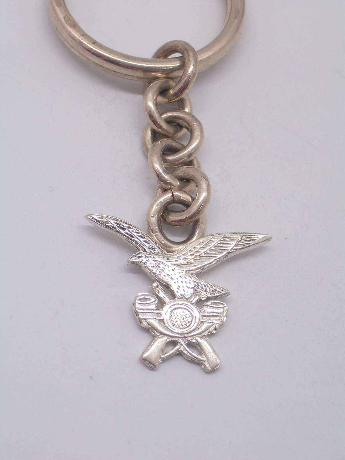 925 Silver ALPINE Badge Keychain - Army Symbol - Logo