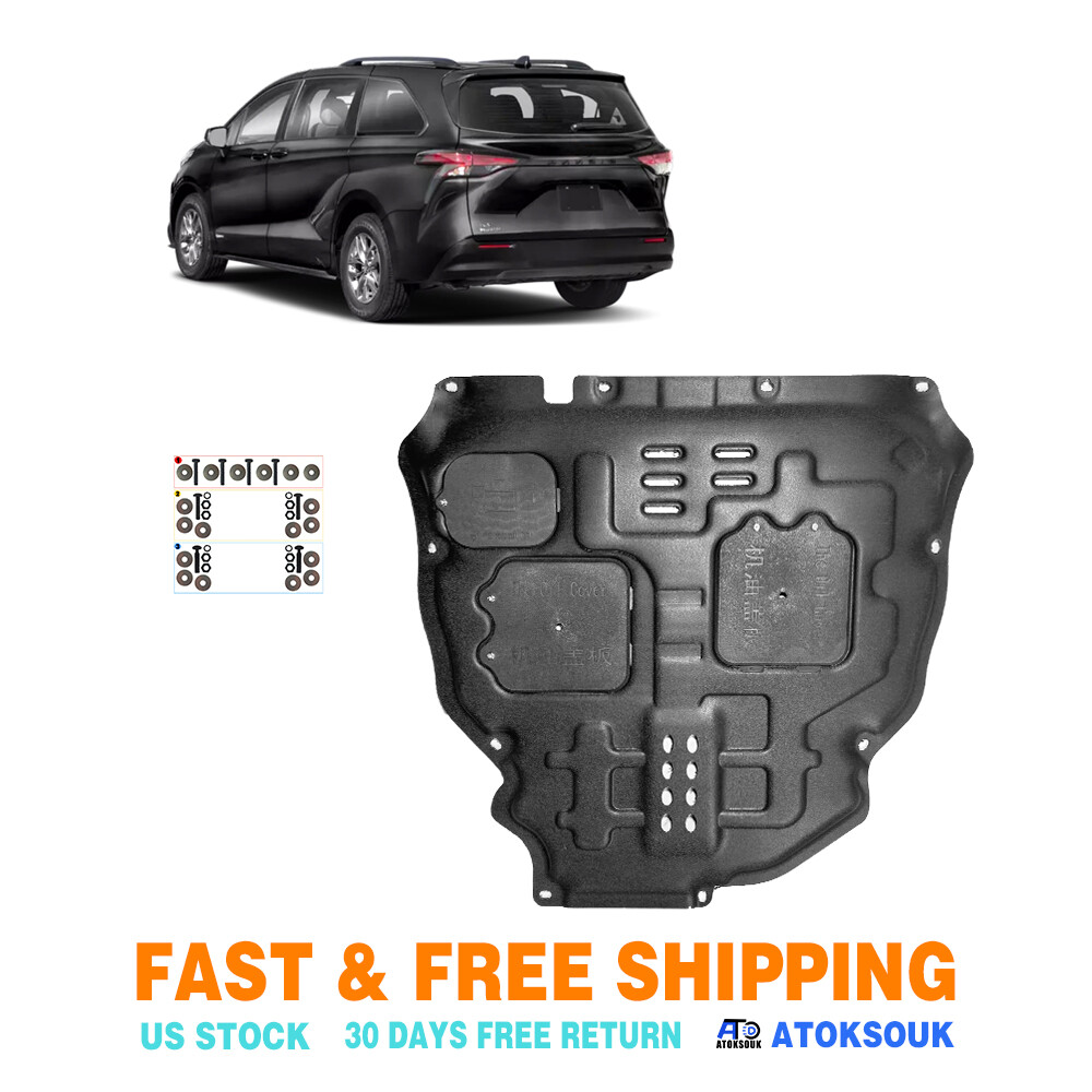 Thick Engine Splash Shield For Toyota Sienna 2021-2024 Front Engine Guard Hard