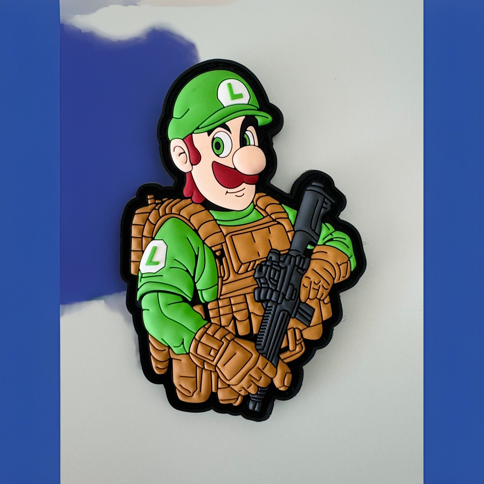 Tactical Luigi Rubber PVC Hook/Loop Morale Patch