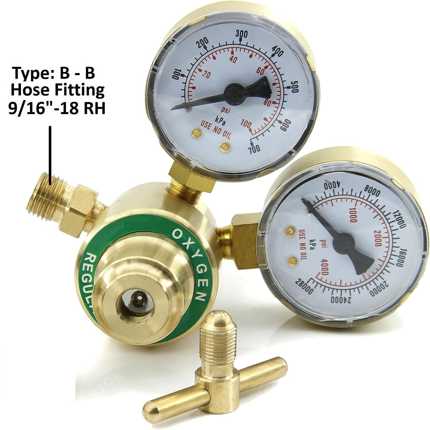 Gas Regulator Oxygen Compatible with Victor SR160-540 Light Duty 313-OX