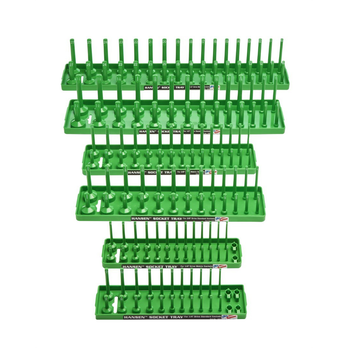 Hansen 92001 Hansen Global Socket Tray Six Pack, Green
