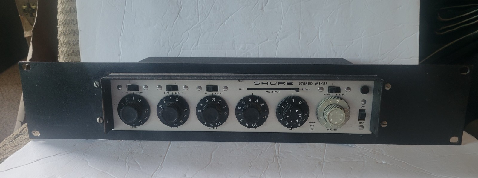 vintage Shure M688 stereo microphone mixer