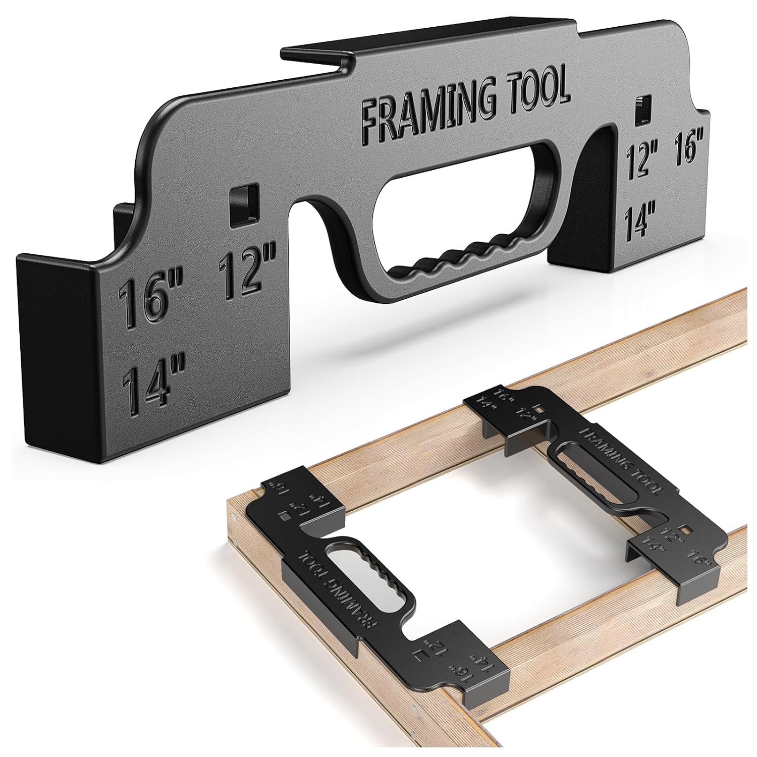 3 in 1 Metal Framing Tools,16 Inch on Center Framing Layout Tool,Cast Aluminum F