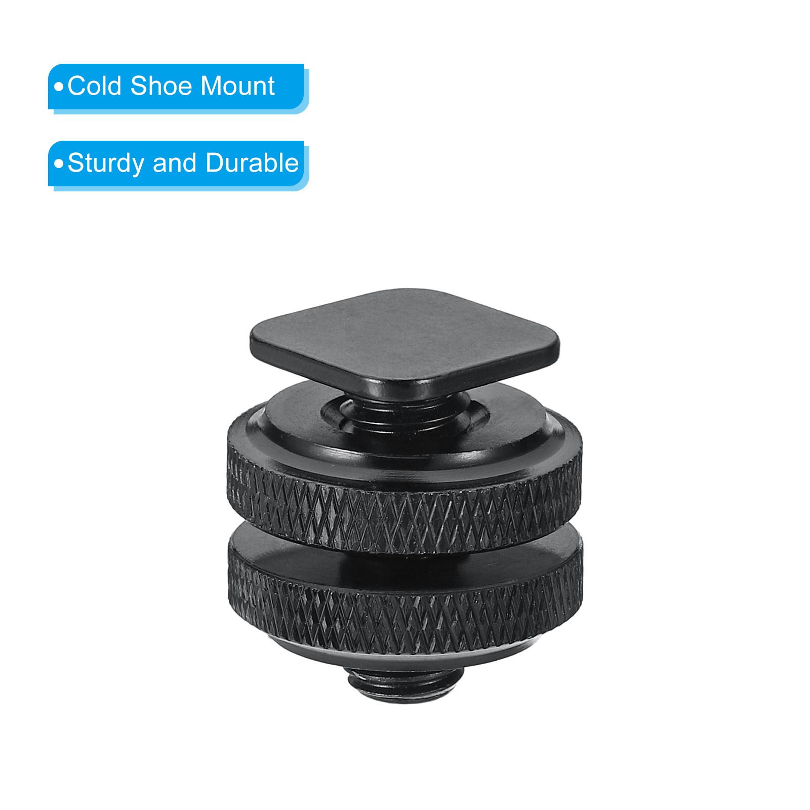 3/8"-16 Camera Hot Shoe Mount Flash Cold Shoe Mount Tripod Screw Adapter, 2pcs