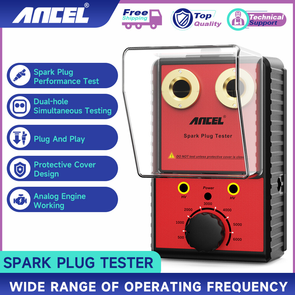 Spark Plug Tester Dual Hole Diagnostic Tool Gasoline Car Ignition Analyzer 12V