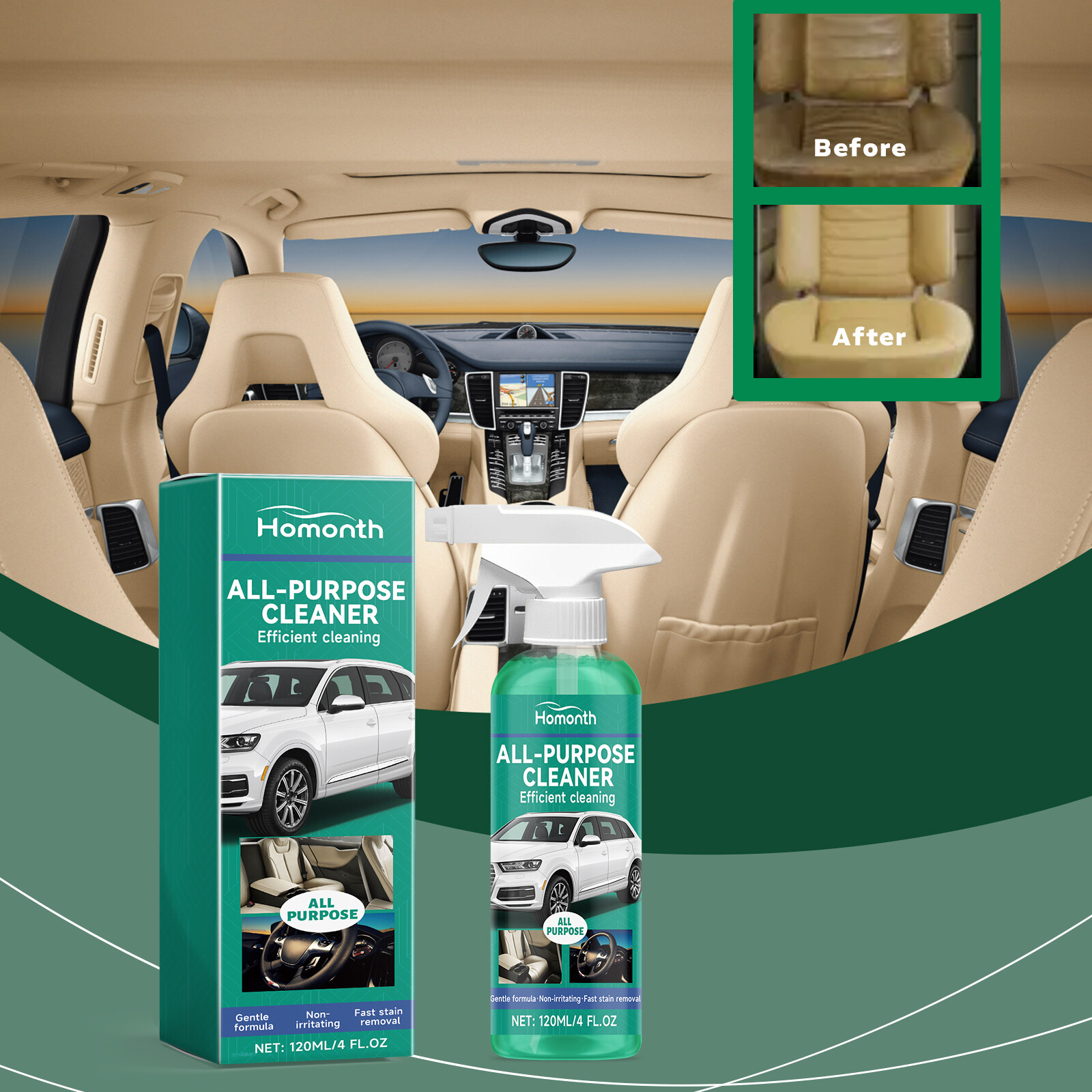 120ML All Purpose Cleaner Car Interior Cleaner Agent Cleaning Renovator Spray