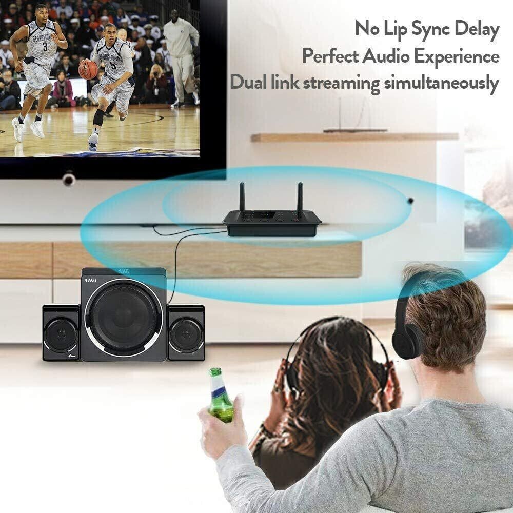 Long Range Bluetooth 5.3 Transmitter Receiver For TV Home Stereo Audio Adapter
