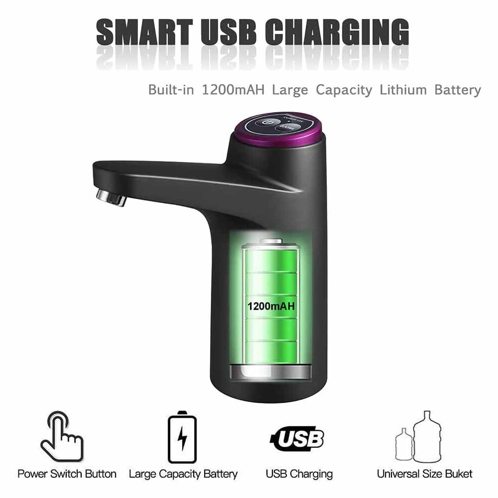 Water Bottle Switch Pump Electric Automatic Universal Jug Dispenser 5 Gallon USB