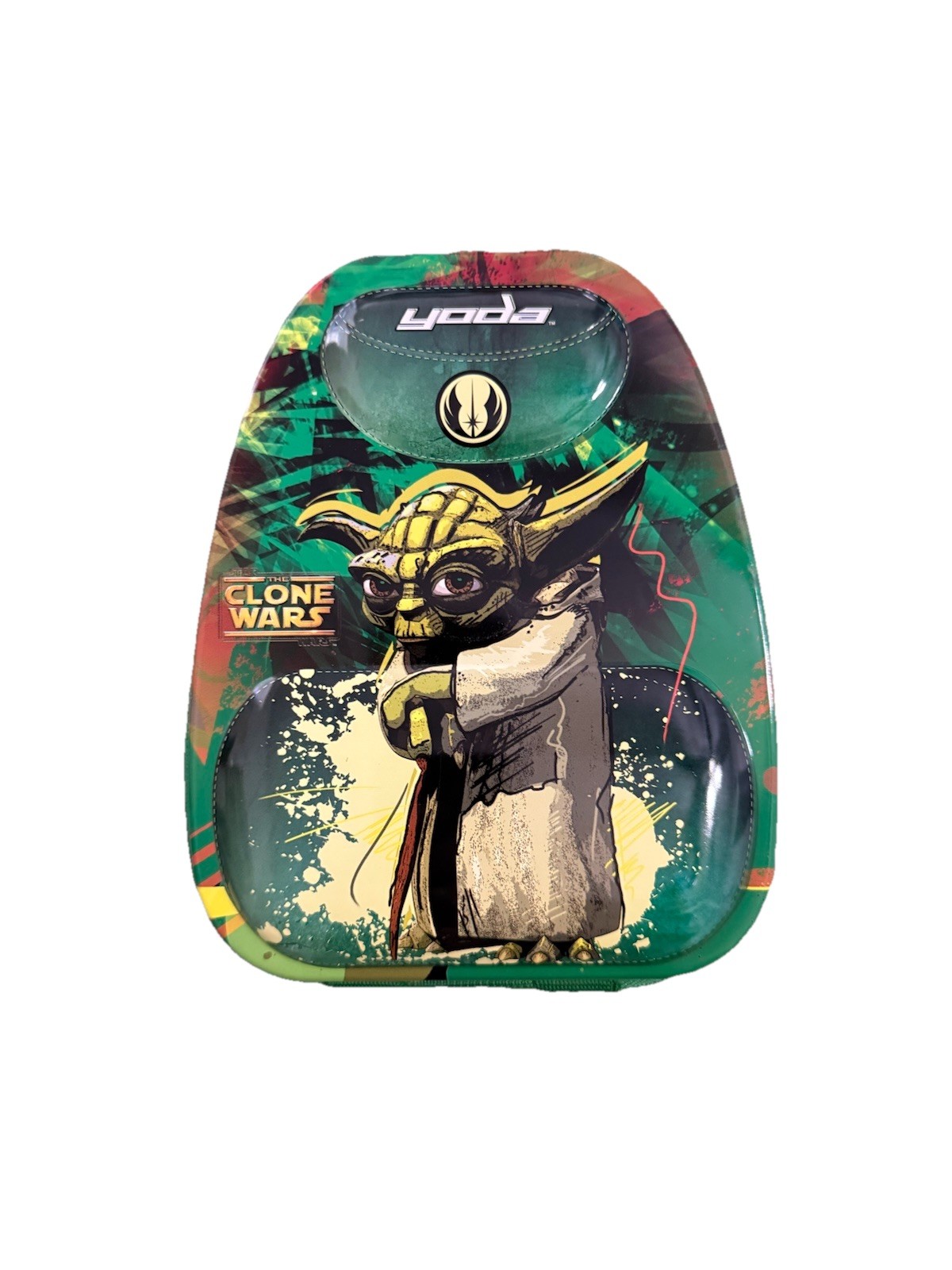 Tin Metal Lunch Snack Toy Box Star Wars Clone Wars Master Yoda Rounded