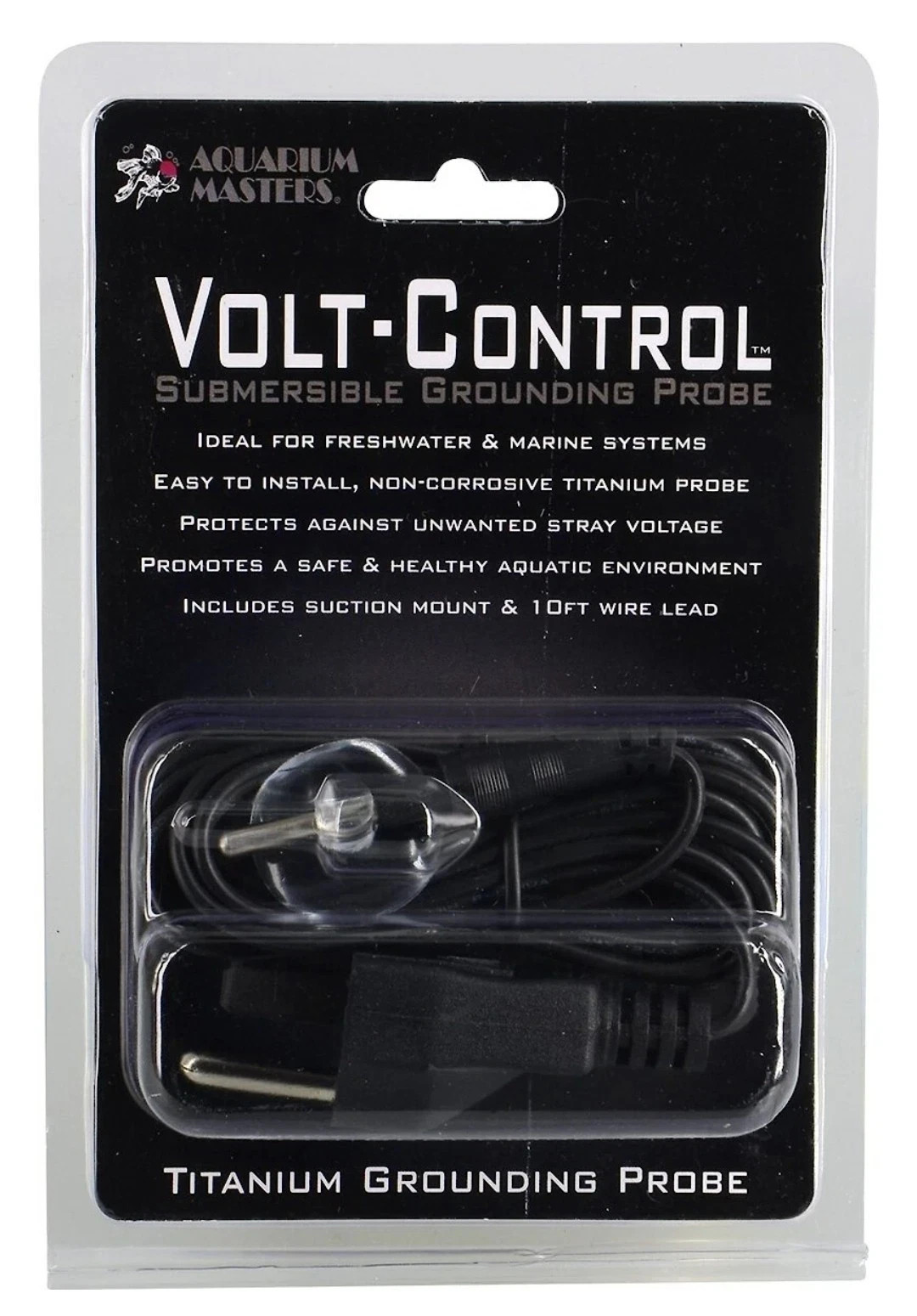 Volt-Professional Titanium Grounding Probe with Suction and 10 ft Wire Lead