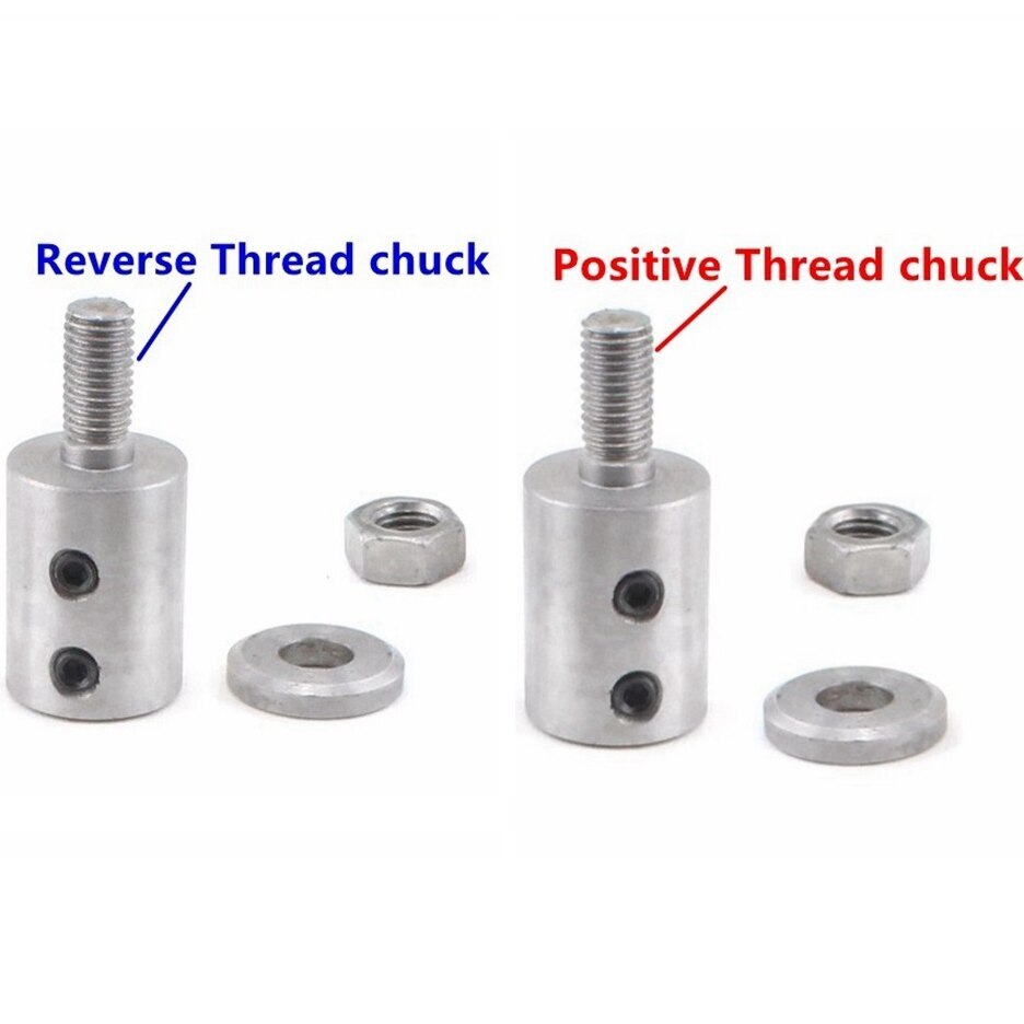 Positive / Reverse Thread chuck of lapidary grinding machine for grinding disc