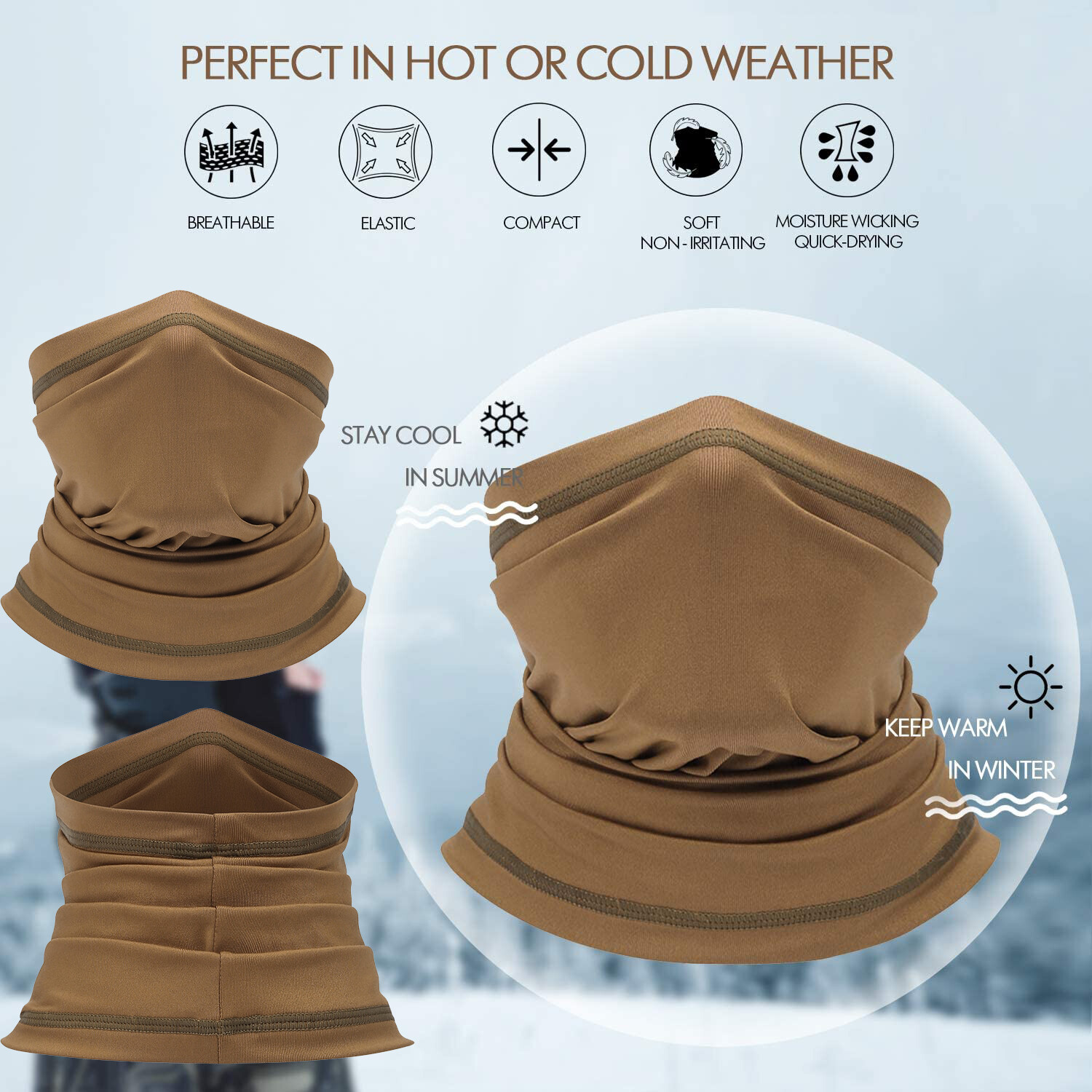 UV Protection Face Mask Neck Gaiter Windproof Scarf Breathable Bandana Balaclava