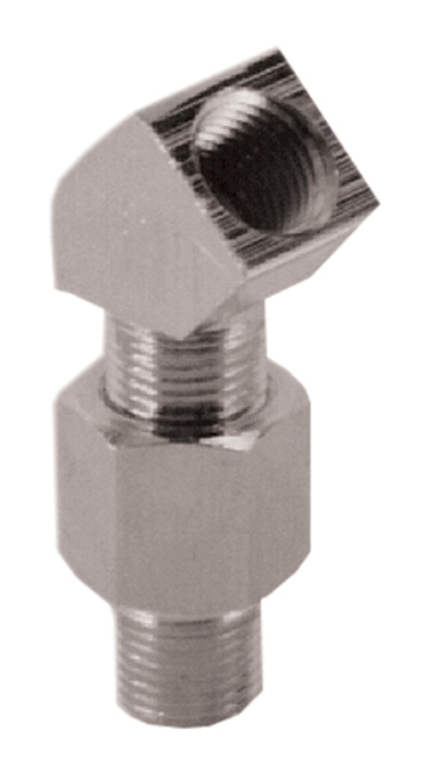 Chrome Oil Pressure Gauge Adaptor for 1936-69 Later Harley Big Twin 1/8" NPT Fit