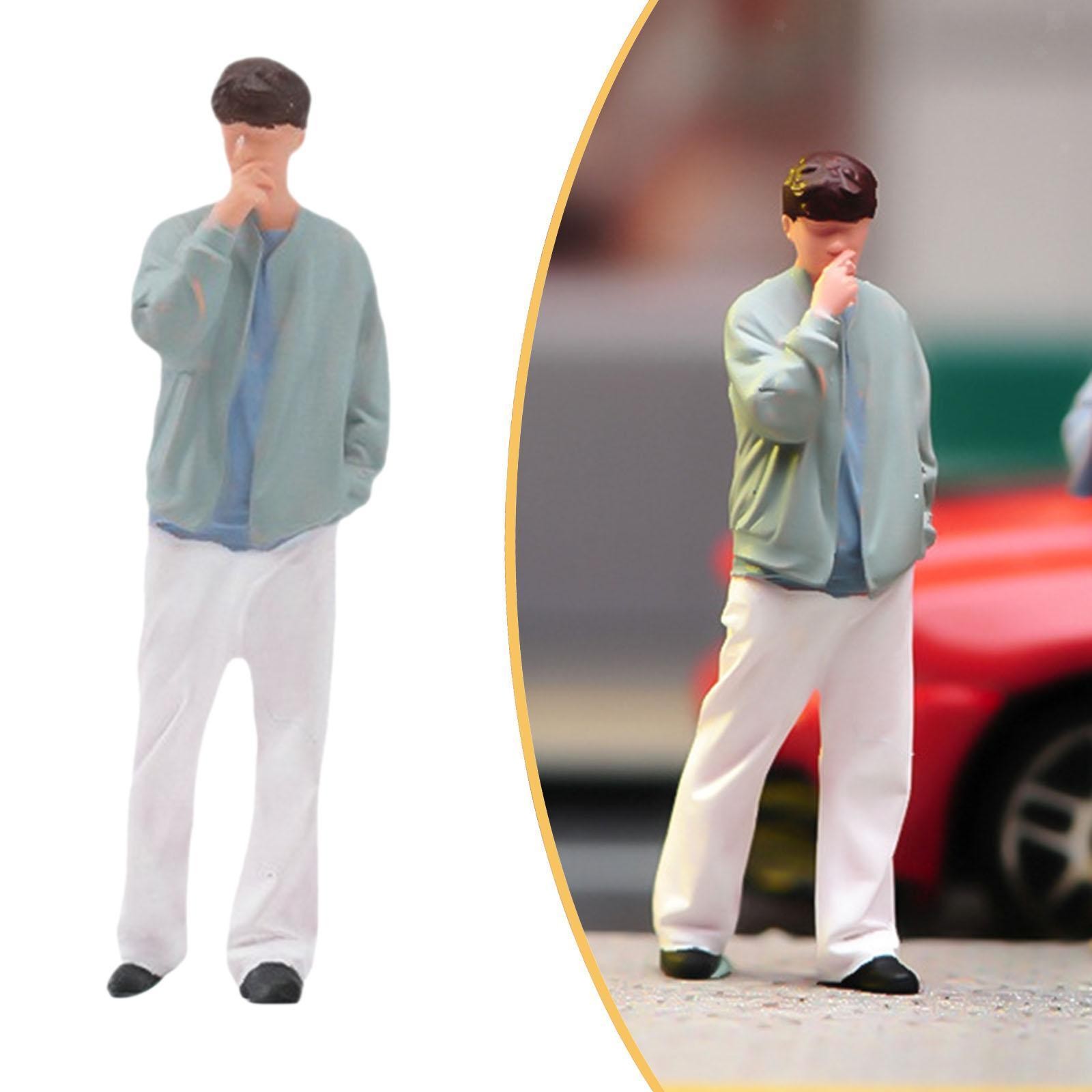 1:64 Man Miniature Figure Mini People Figurine Decorative Tiny Mini Model Sand