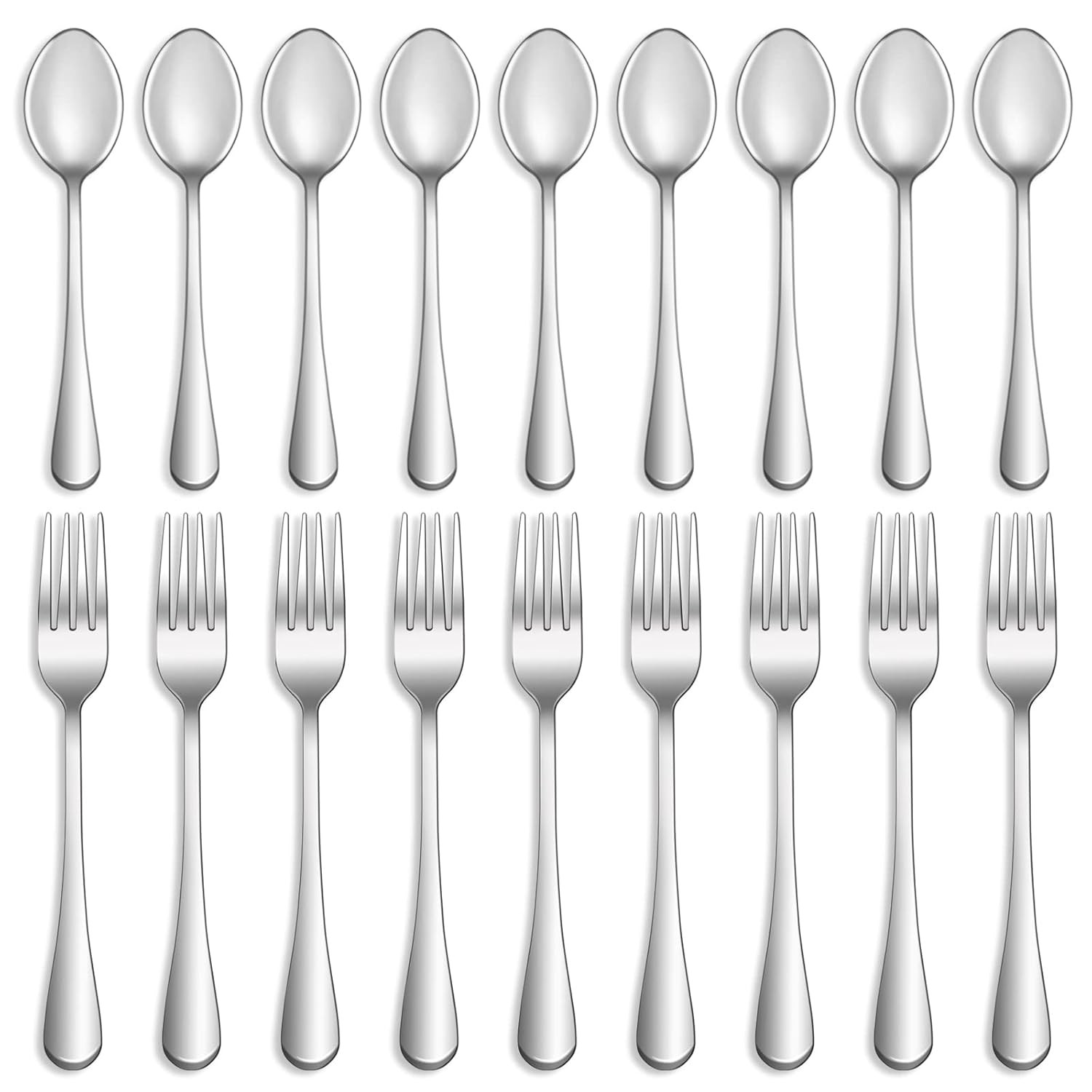 8 Piece Food Grade Stainless Steel Flatware Cutlery Set Forks and Spoons