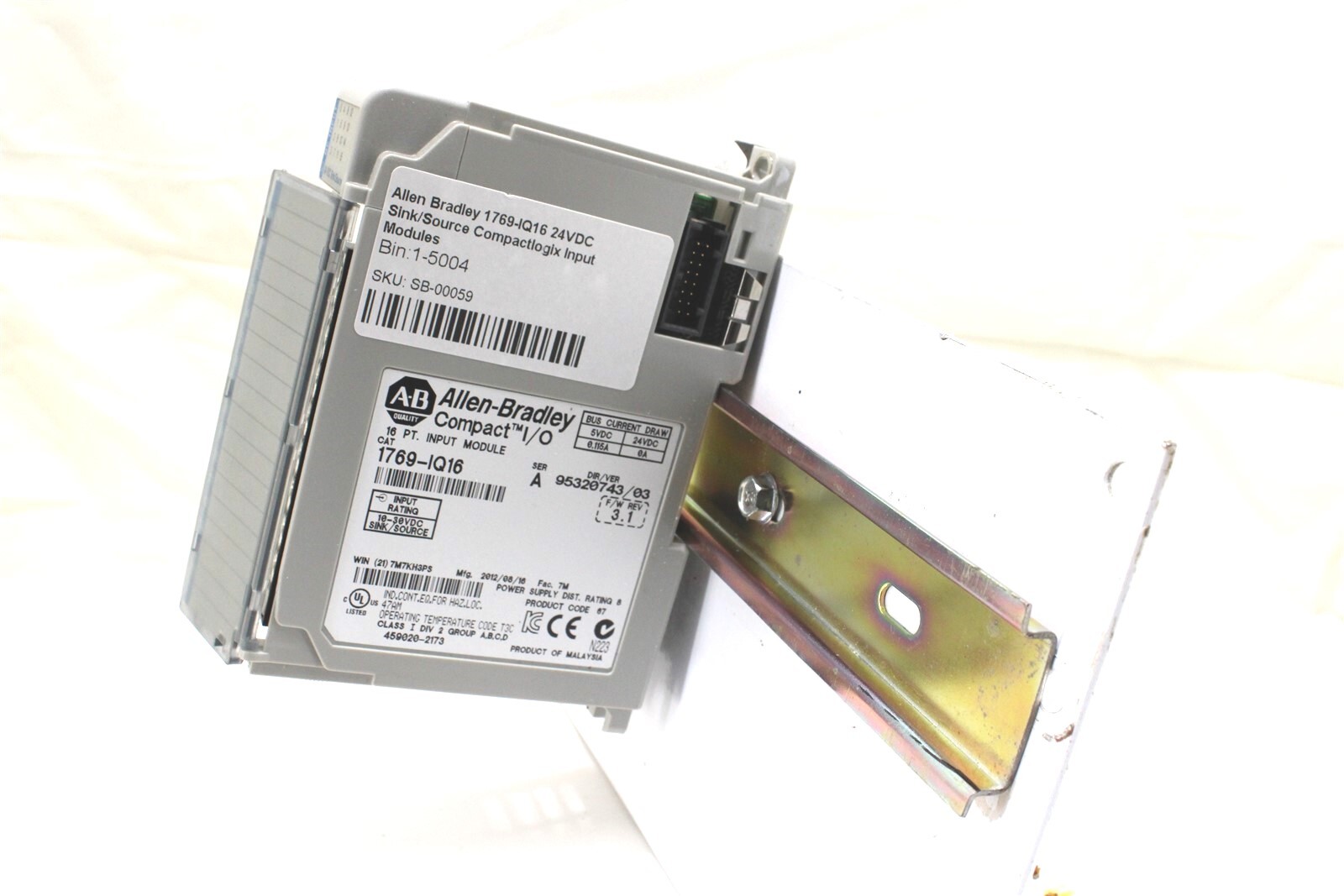 Allen Bradley 1769-IQ16 24VDC Sink/Source Compactlogix Input Module