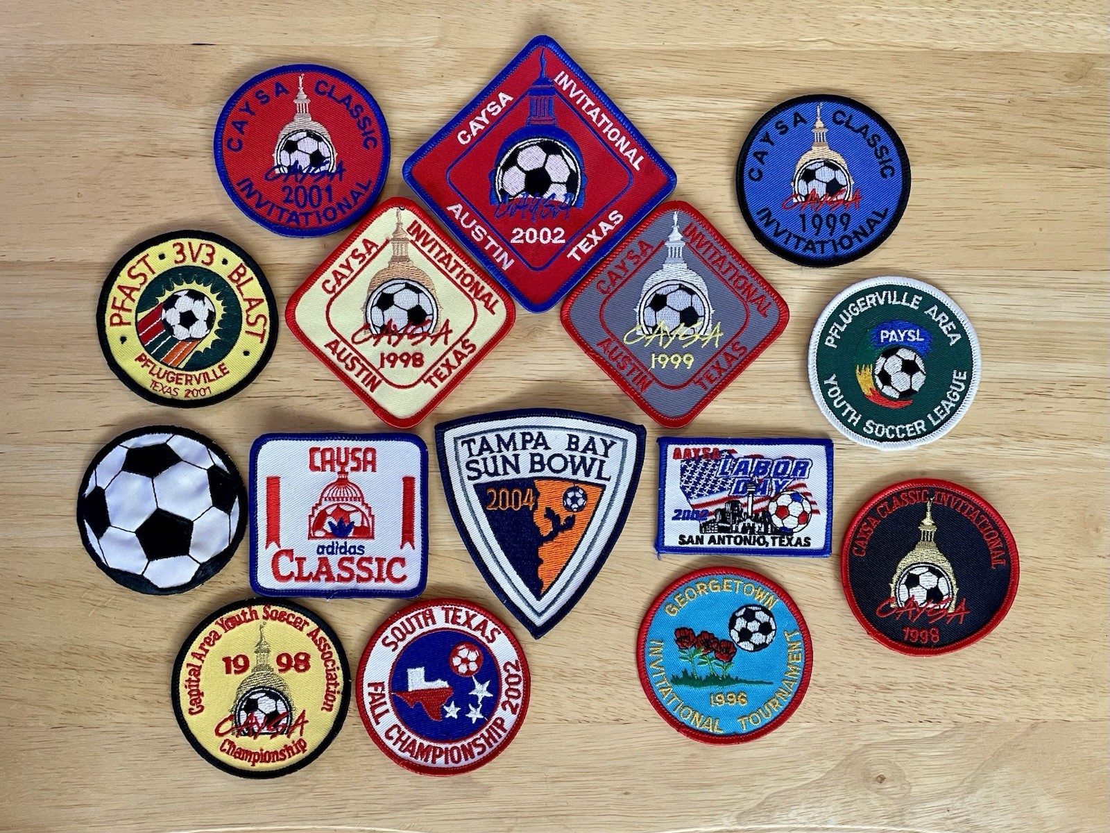 Vintage Mixed Lot Of 15 Soccer Tournament Sew On Patches 1996 - 2004